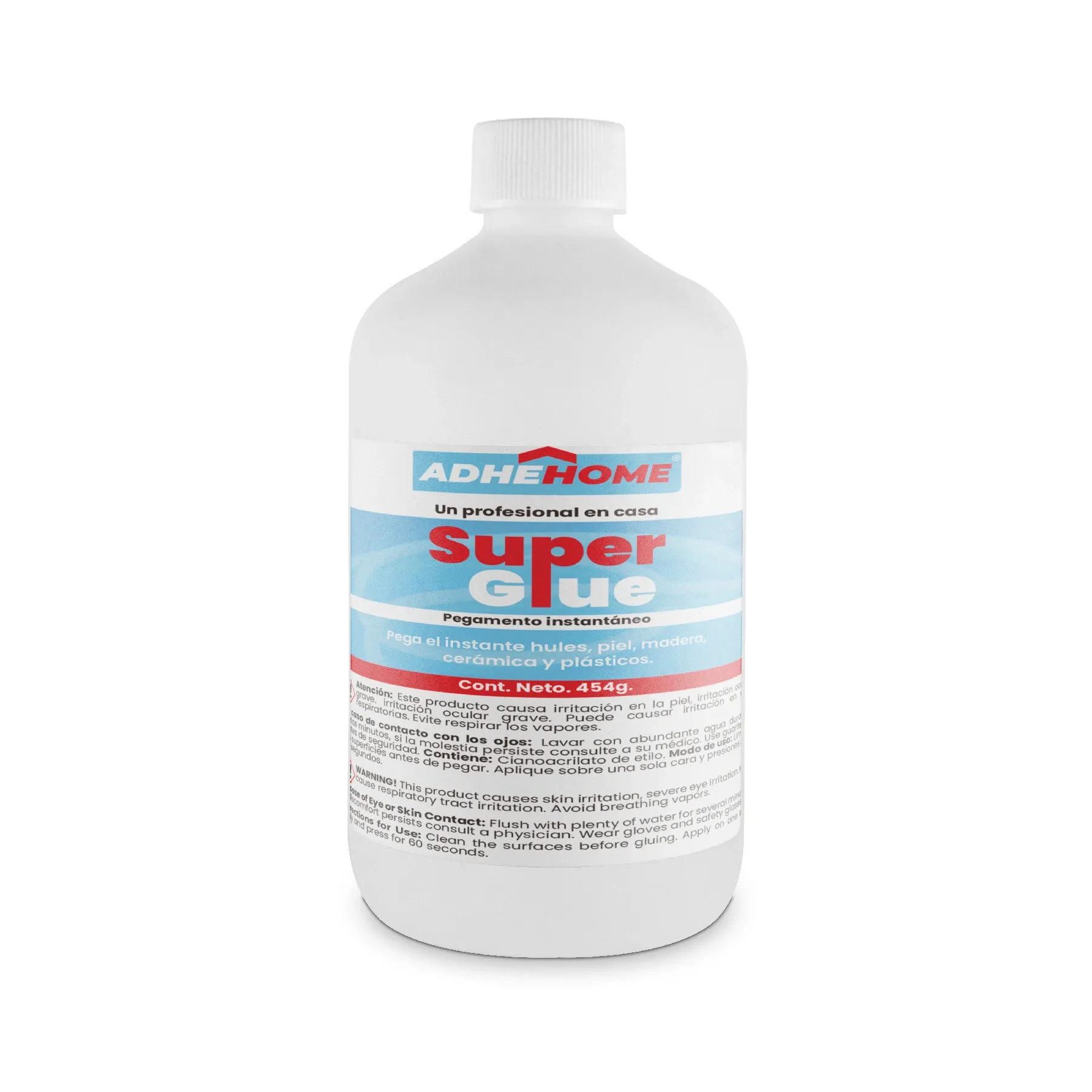 Superglue ADHEHOME baja viscosidad y secado rapido, 454g